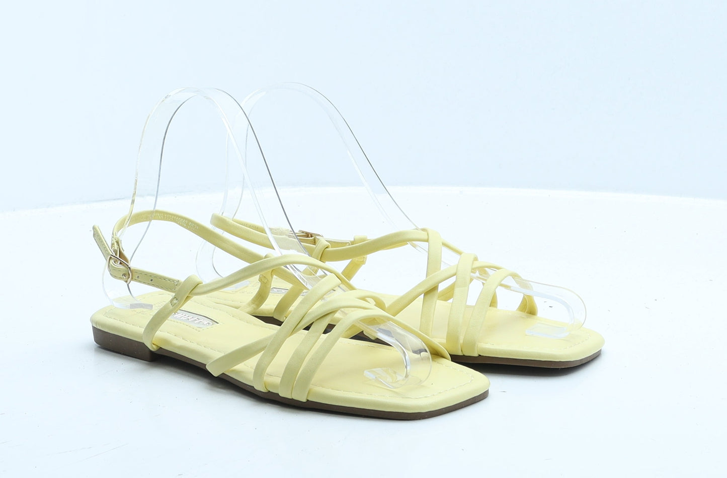 Primark Womens Yellow Polyester Gladiator Sandal UK 3 36