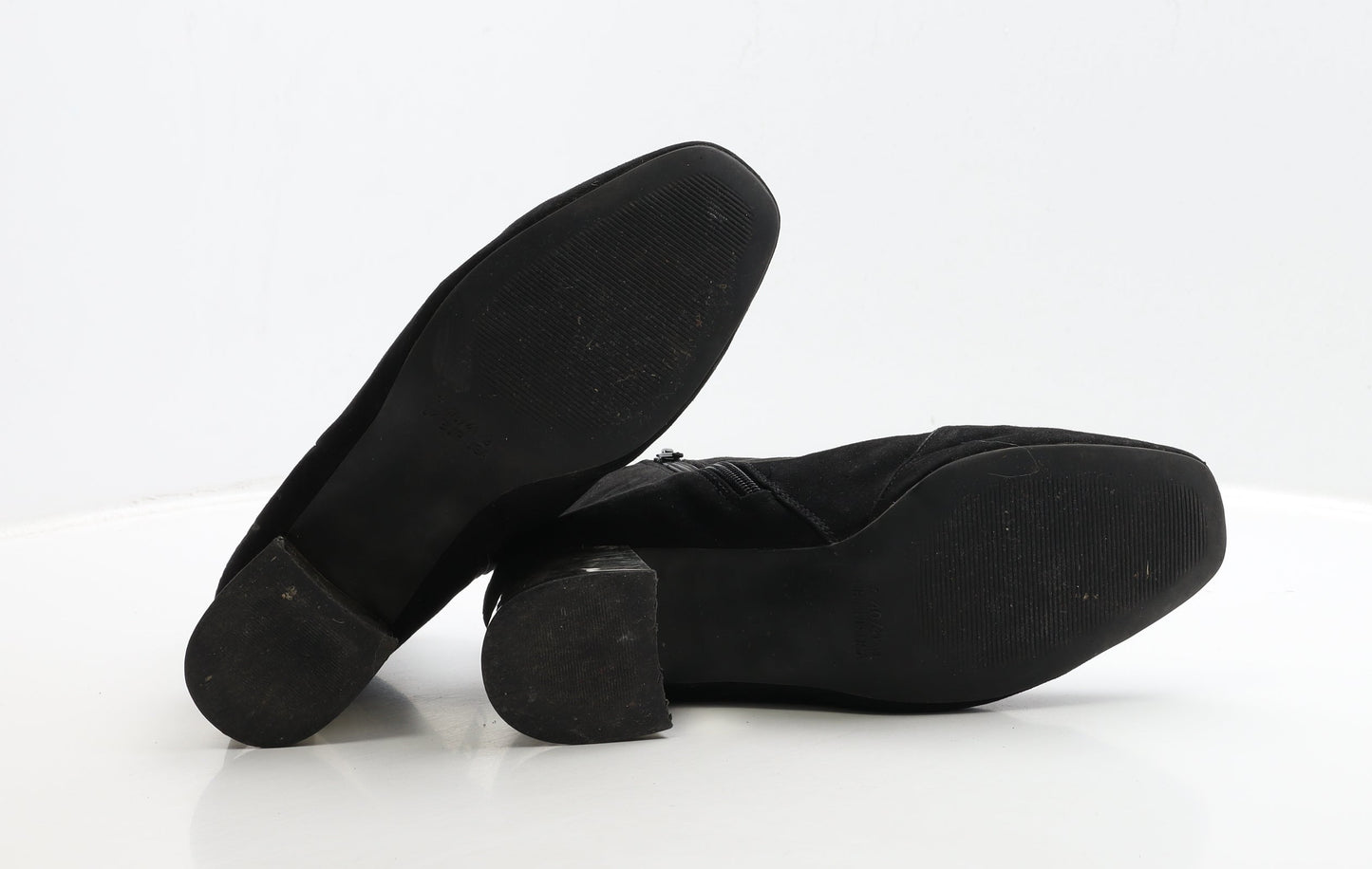 Primark Womens Black Suede Bootie Boot UK 7 40