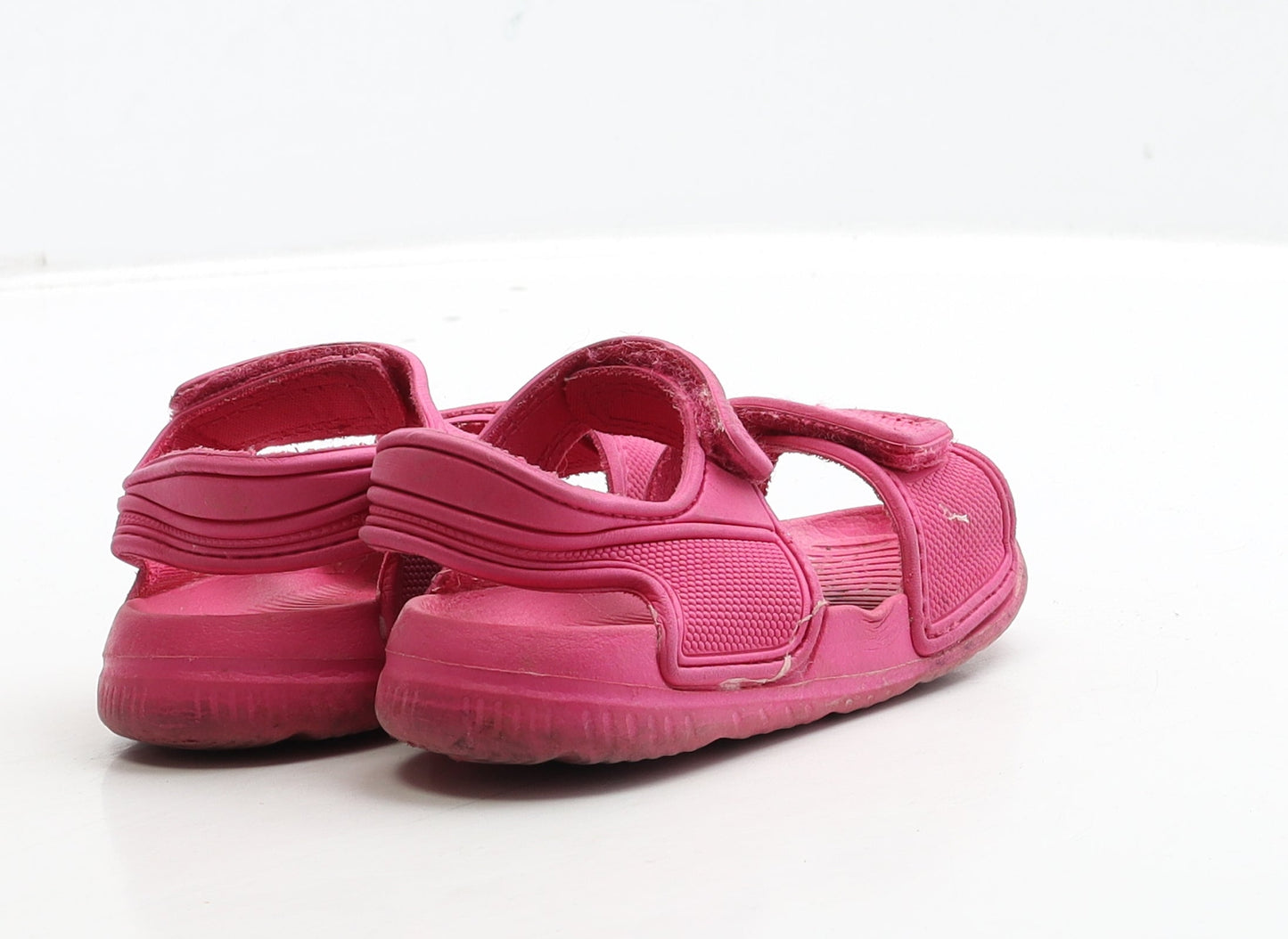 Preworn Girls Pink Polyester Strappy Sandal UK 7 24