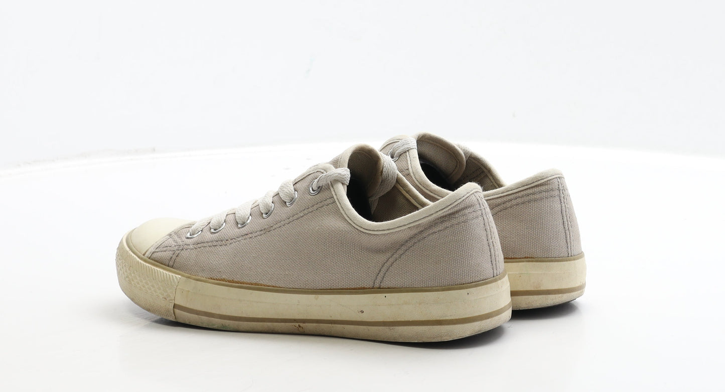 Primark Womens Beige Fabric Trainer UK 4 37