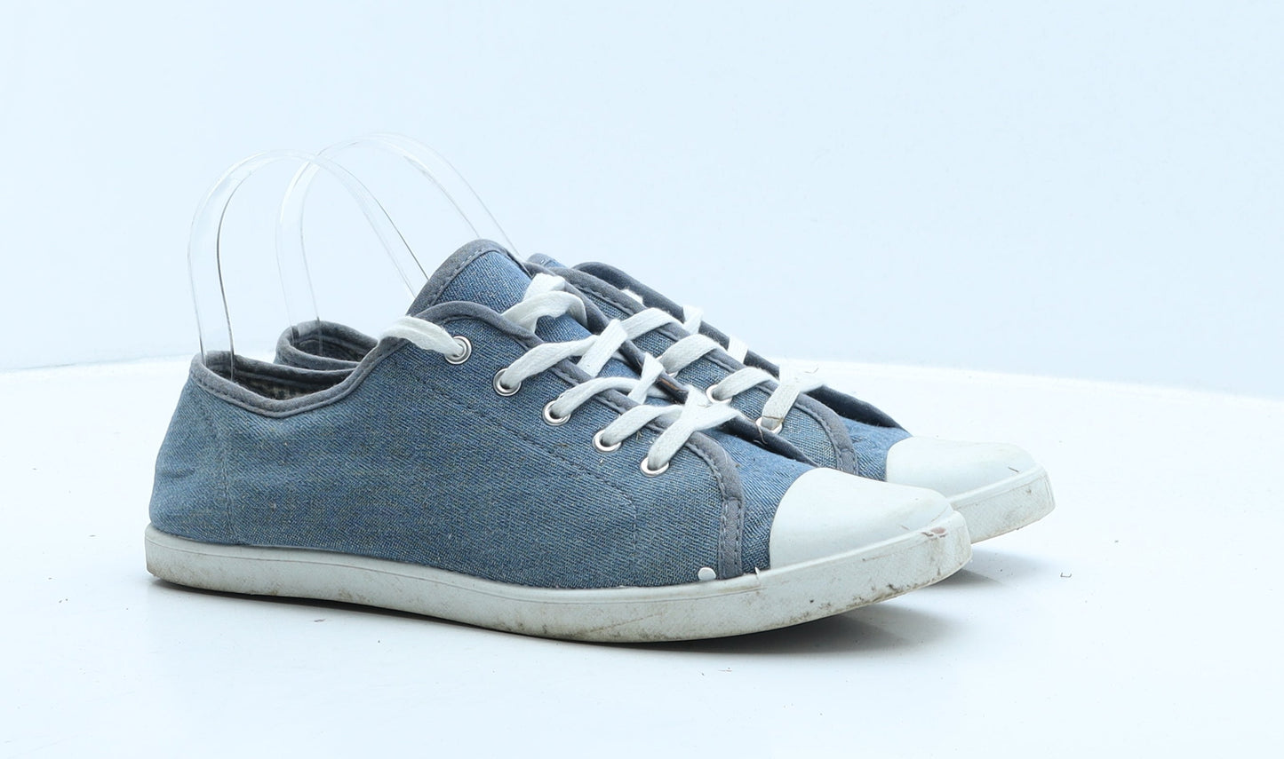George Womens Blue Polyester Trainer UK 6