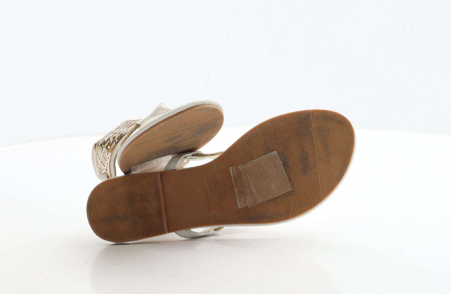 Atmosphere Womens White Leather Thong Sandal UK 3 36