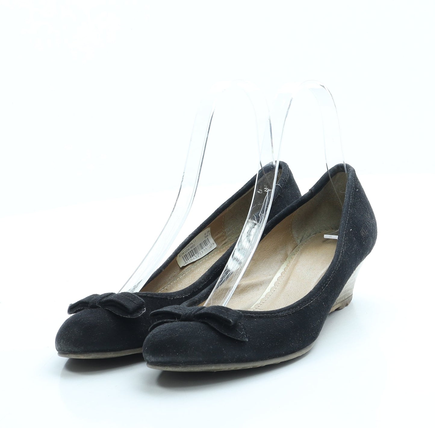 Preworn Womens Black Suede Court Heel UK 3 36