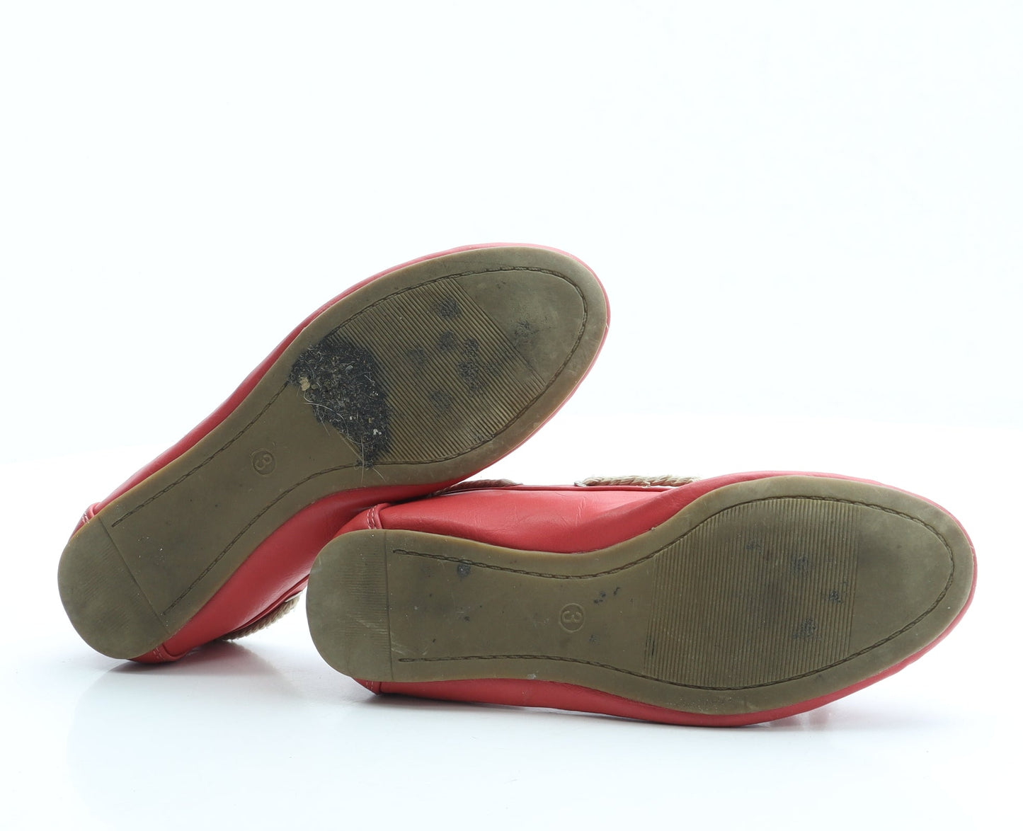 Preworn Womens Pink Leather Boat Shoe Flat UK 3