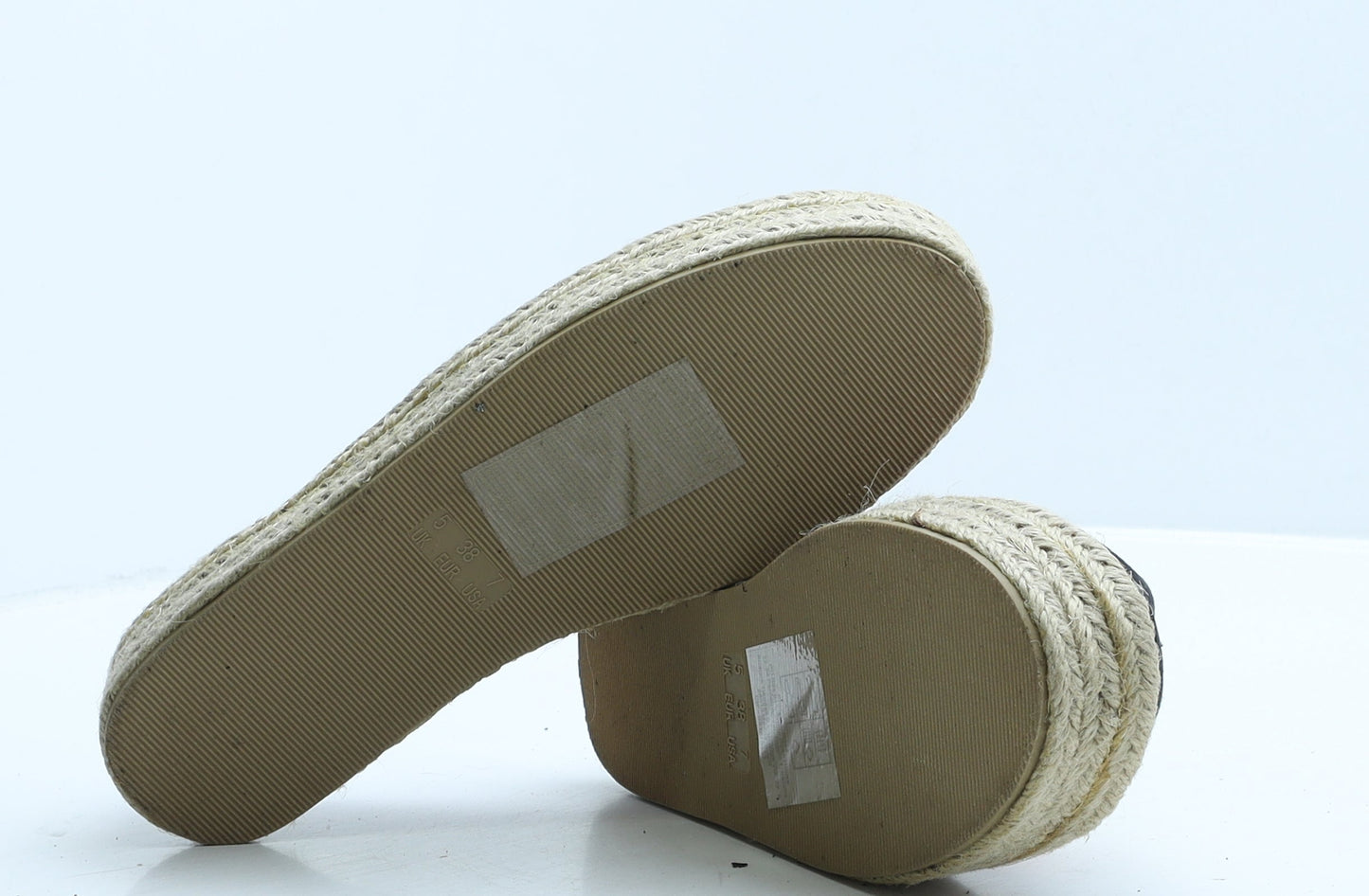 Primark Womens Multicoloured Geometric Polyester Espadrille Casual UK 5 38