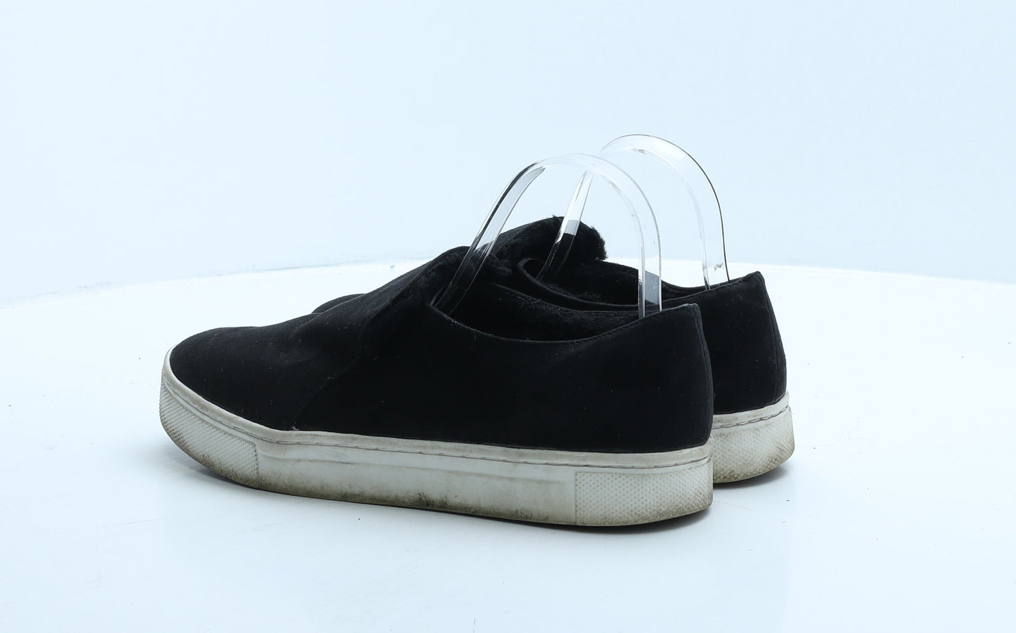 Preworn Womens Black Suede Loafer Flat UK 8 41
