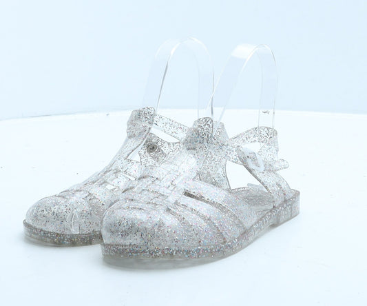Preworn Girls Clear Rubber Gladiator Sandal UK 12 31
