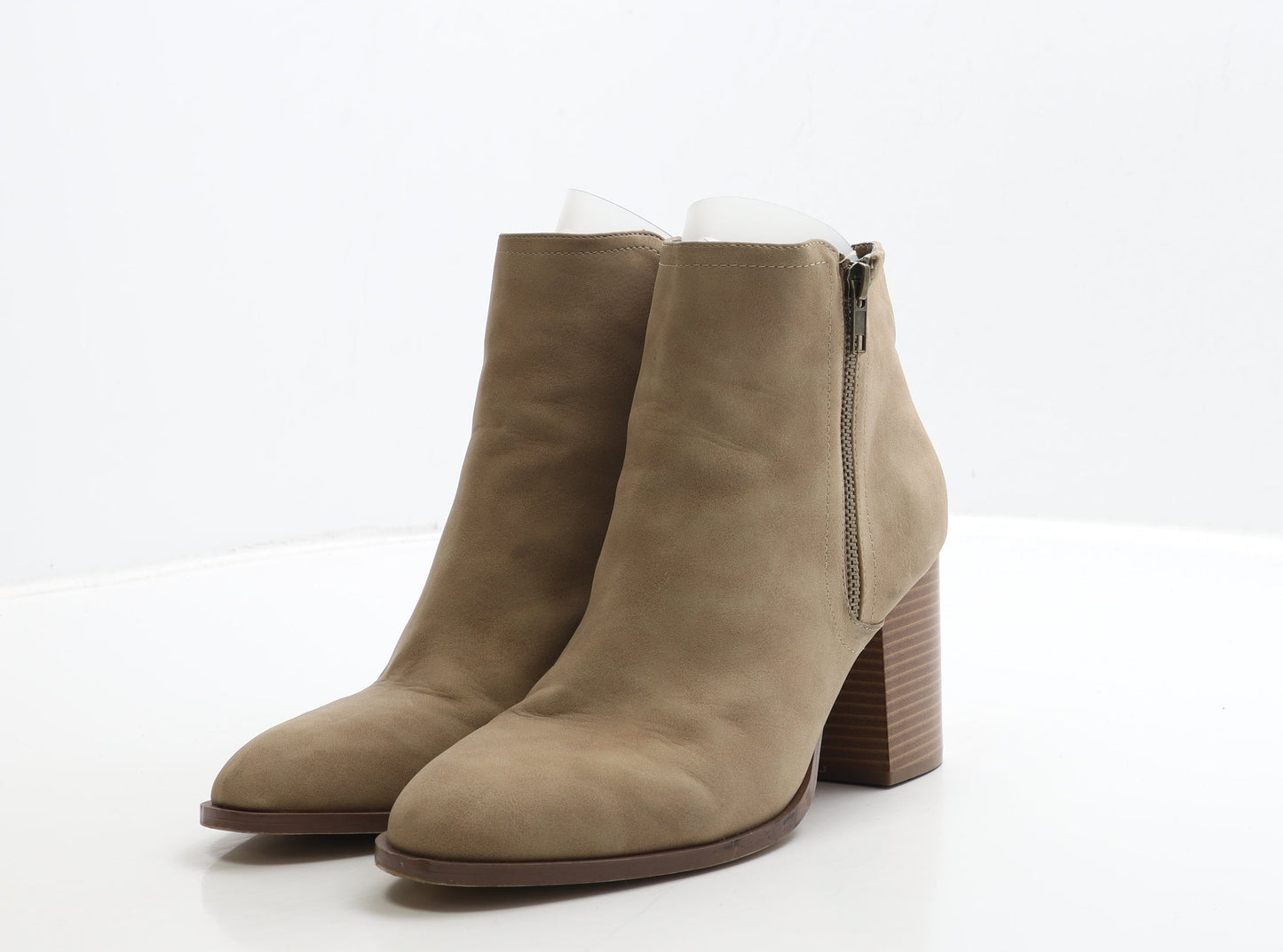 Primark Womens Brown Leather Bootie Boot UK 7 40