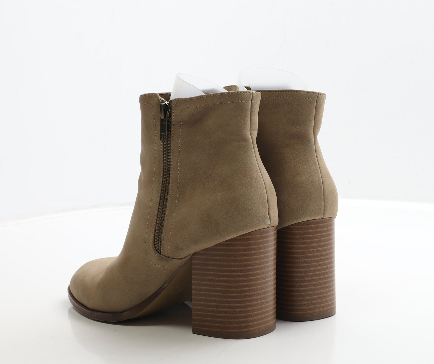 Primark Womens Brown Leather Bootie Boot UK 7 40