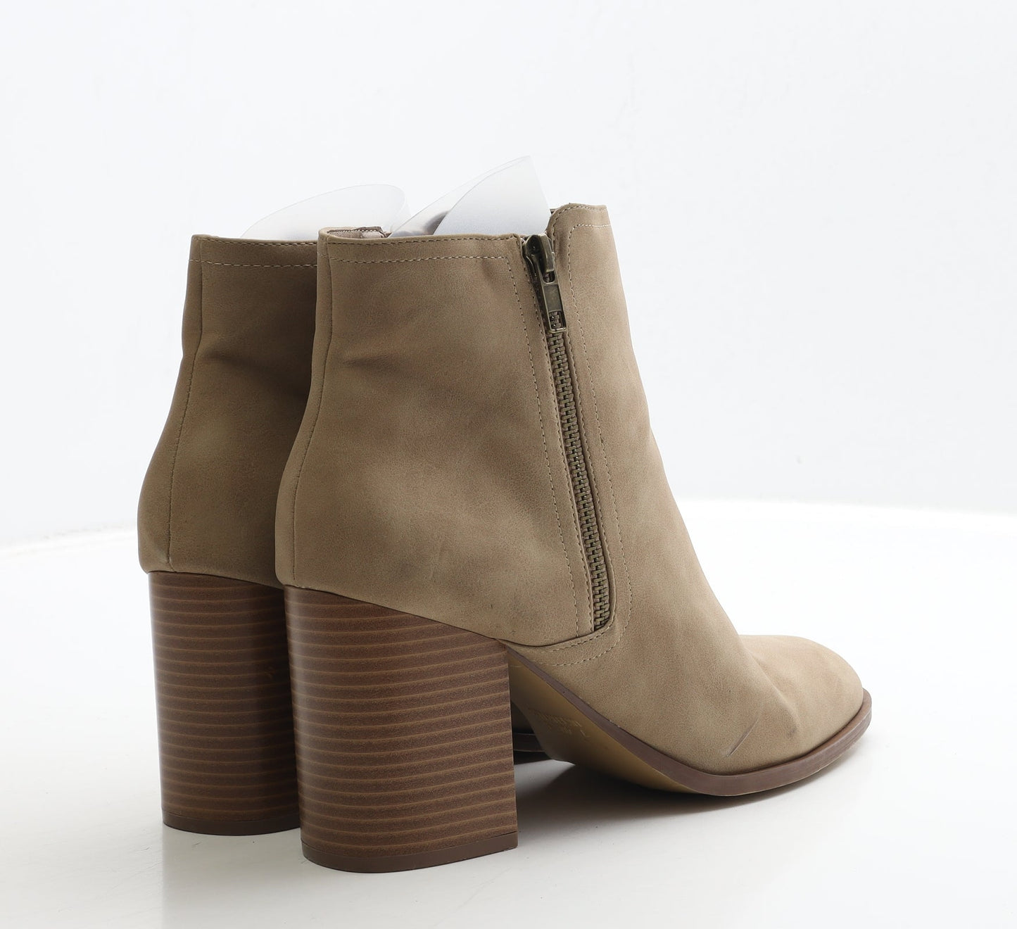 Primark Womens Brown Leather Bootie Boot UK 7 40