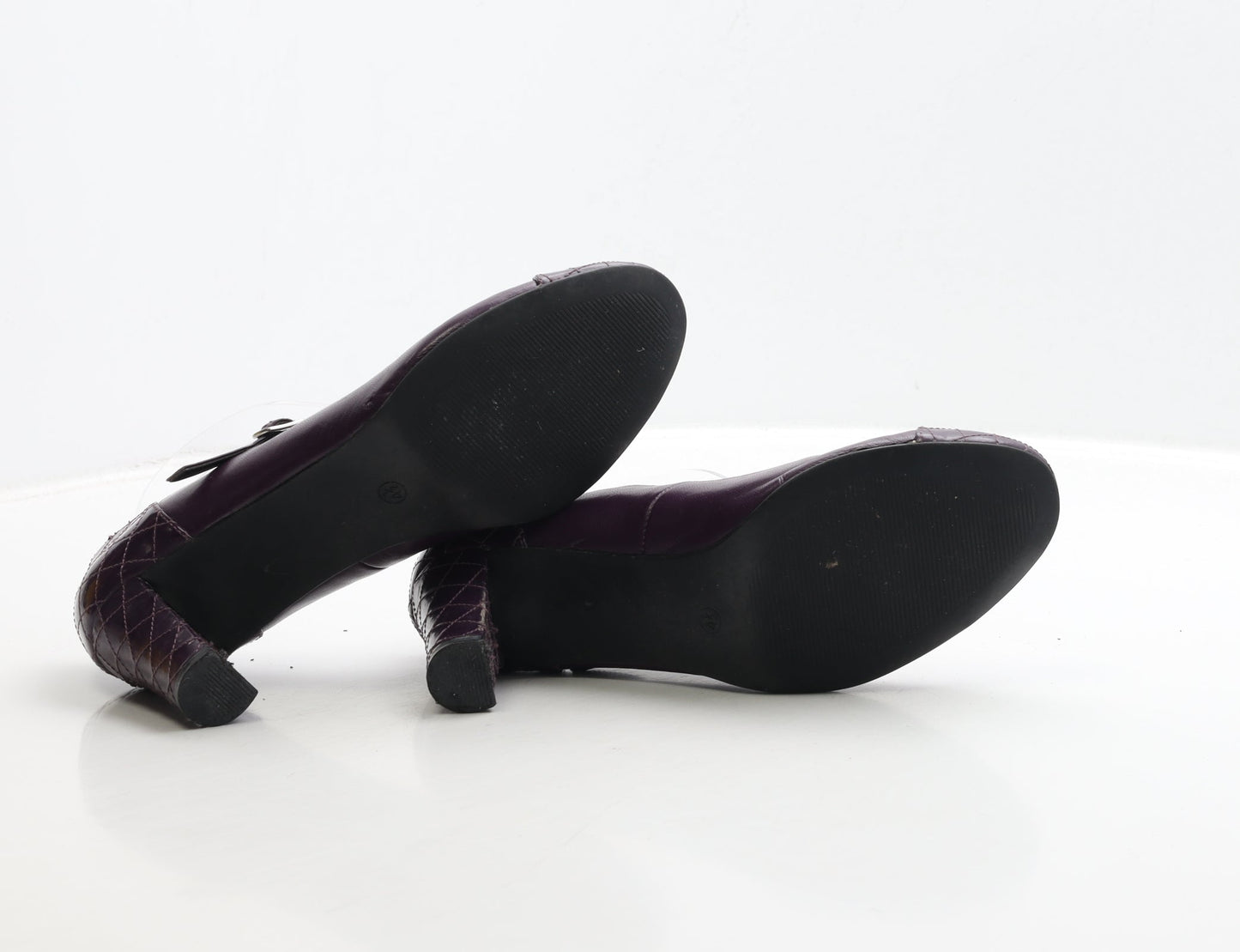Preworn Womens Purple Leather Court Heel UK 4.5