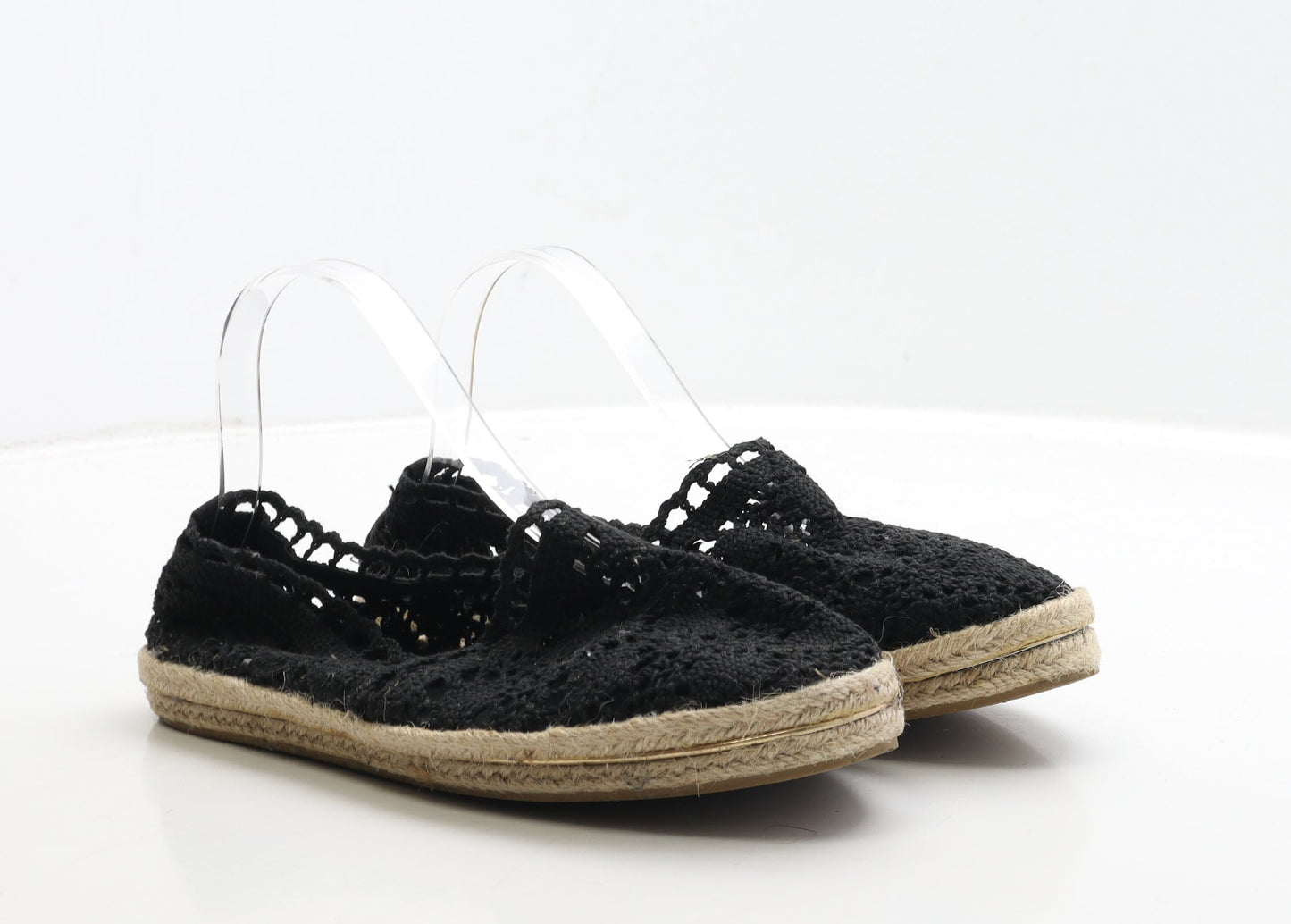 Primark Womens Black Polyester Loafer Flat UK 7 40
