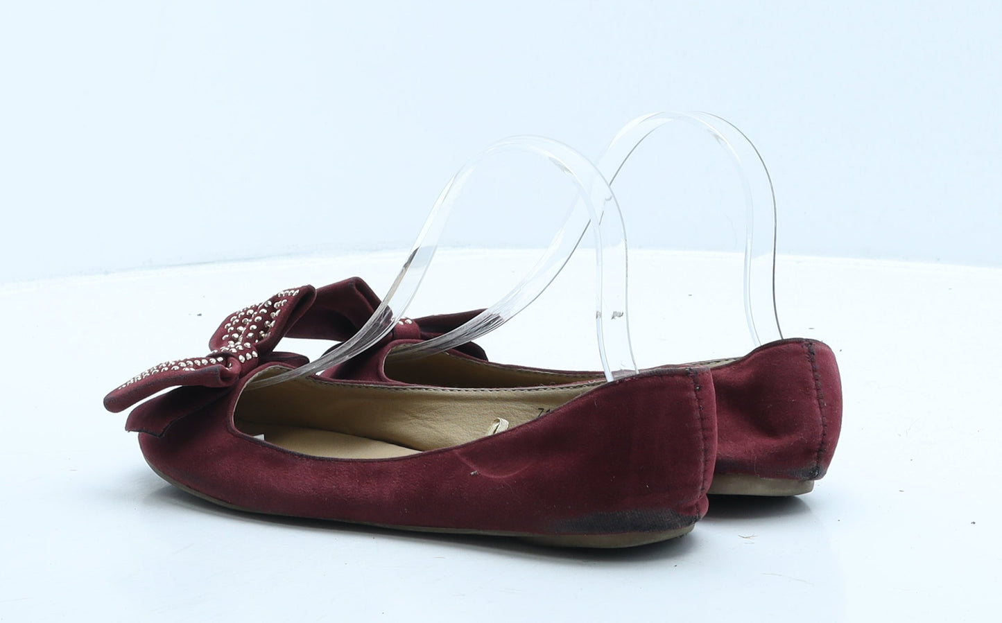 Atmosphere Womens Red Suede Ballet Flat UK 3 36