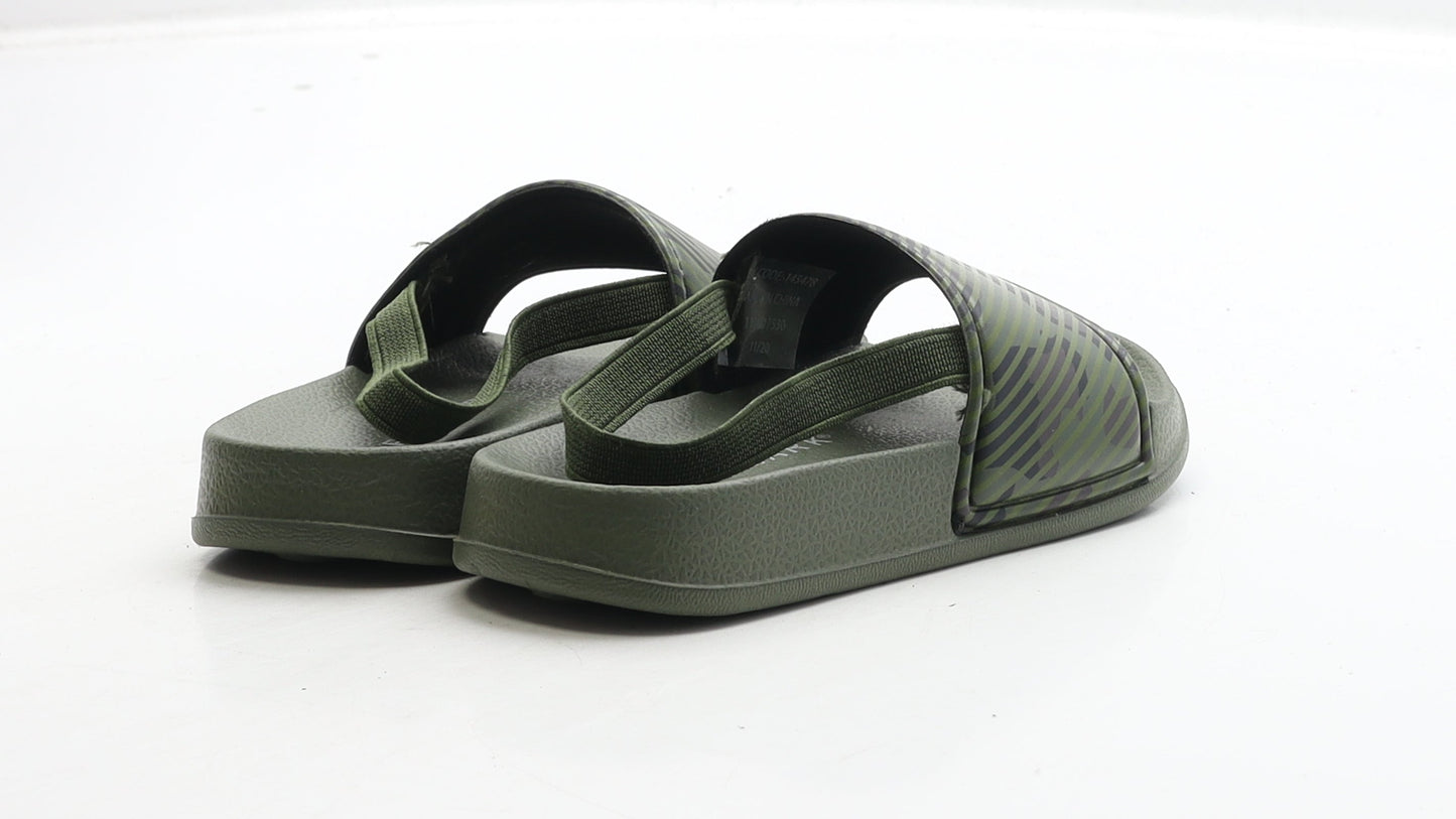 Primark Boys Green Camouflage Rubber Slider Sandal UK 7 24