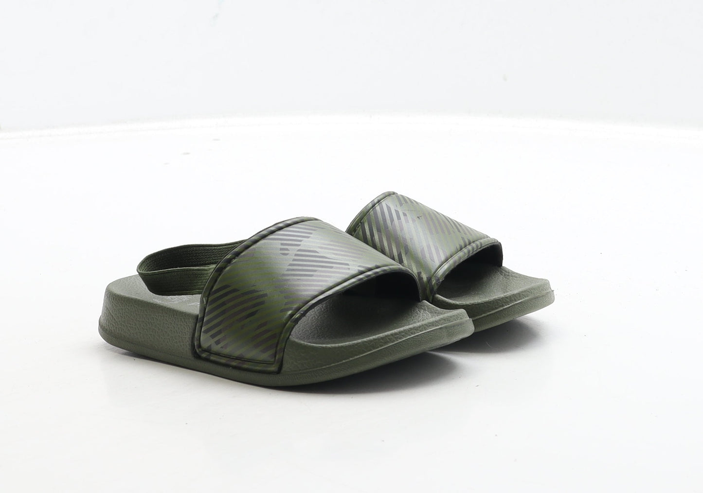 Primark Boys Green Camouflage Rubber Slider Sandal UK 7 24