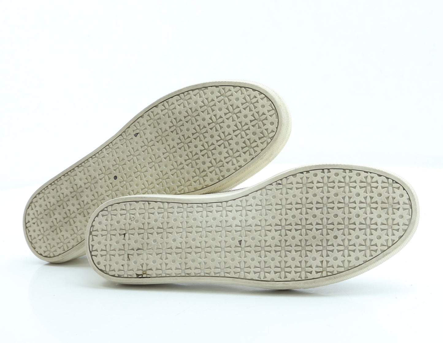 F&F Womens Gold Polyester Slip On Flat UK 7 41
