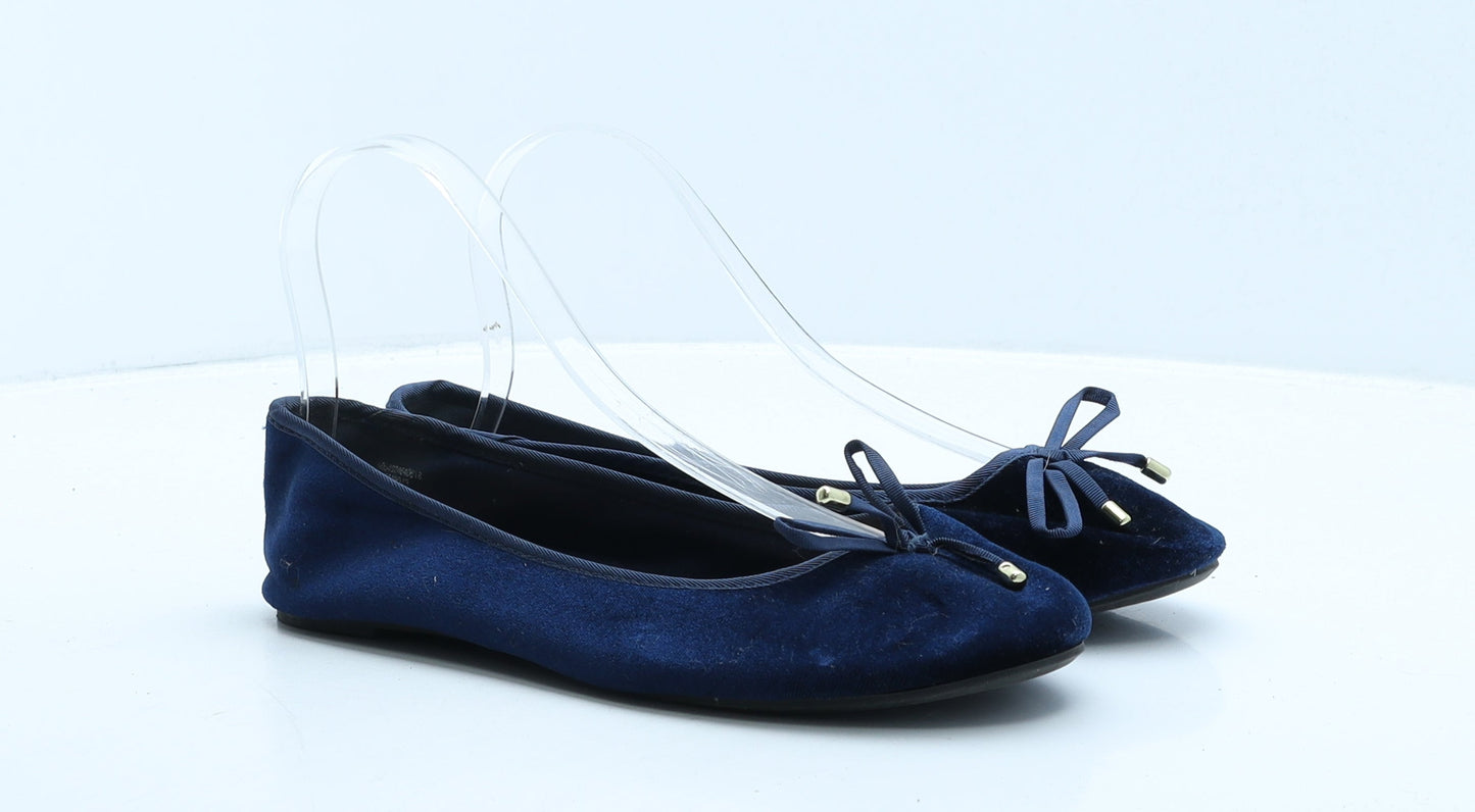 George Womens Blue Synthetic Ballet Flat UK 5 38