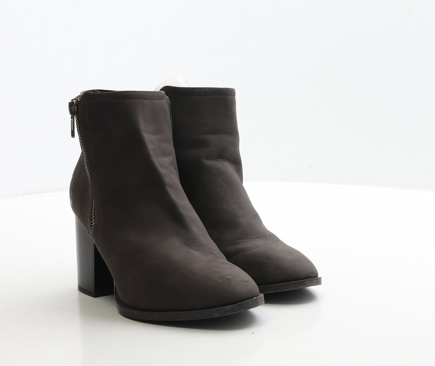 Primark Womens Brown Leather Bootie Boot UK 5 38