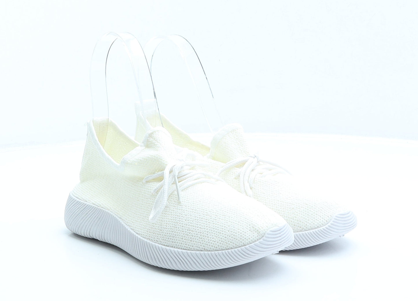 Preworn Womens Ivory Polyester Slip On Casual UK 5 38
