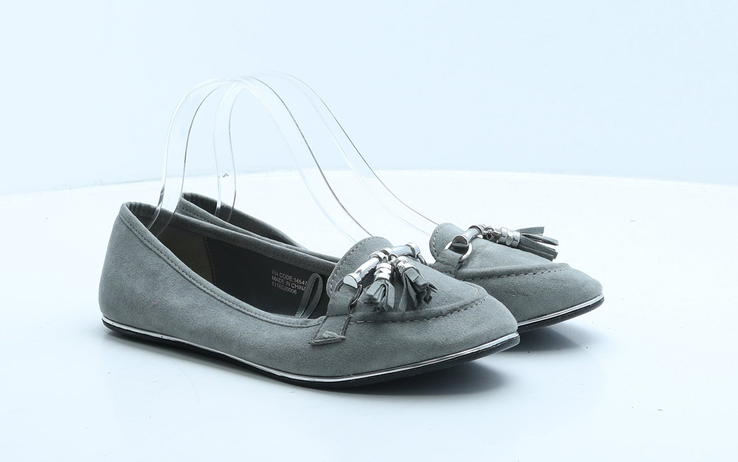 Primark Womens Grey Suede Ballet Casual UK 5 38