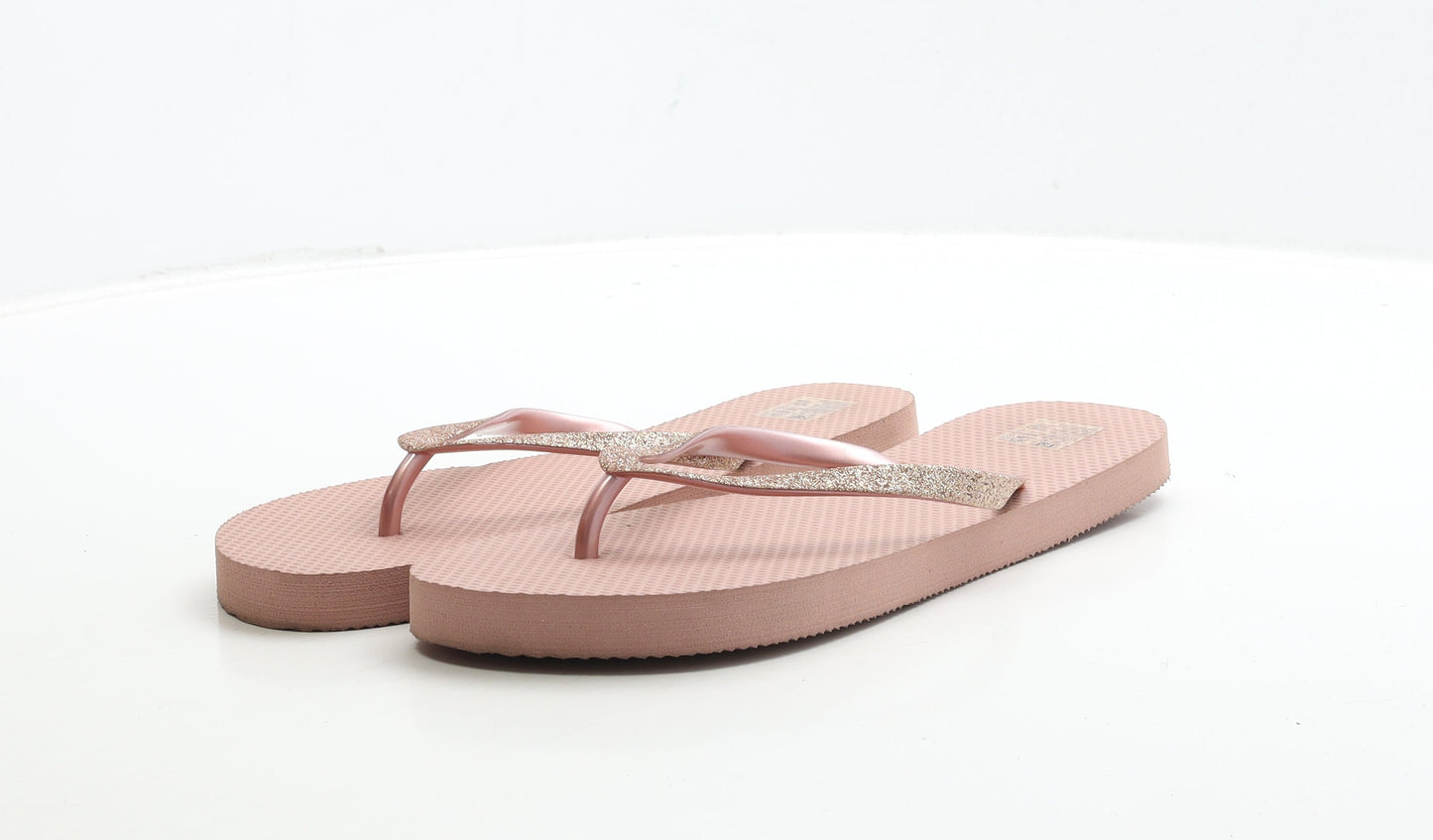 F&F Womens Pink Rubber Thong Sandal UK 5 38