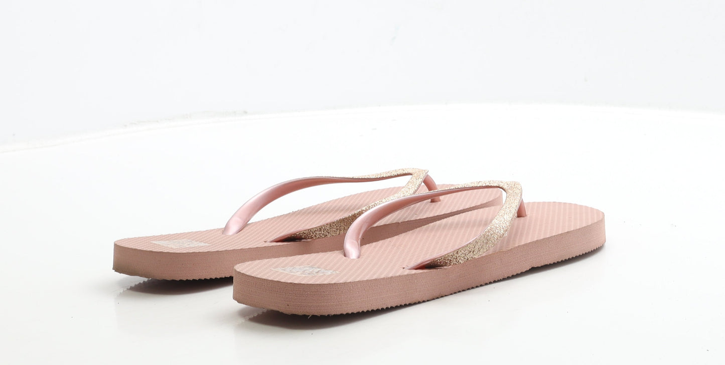 F&F Womens Pink Rubber Thong Sandal UK 5 38