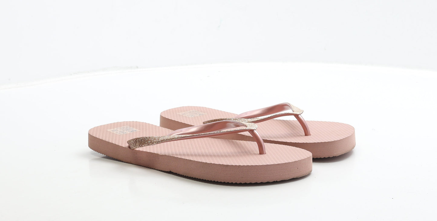 F&F Womens Pink Rubber Thong Sandal UK 5 38