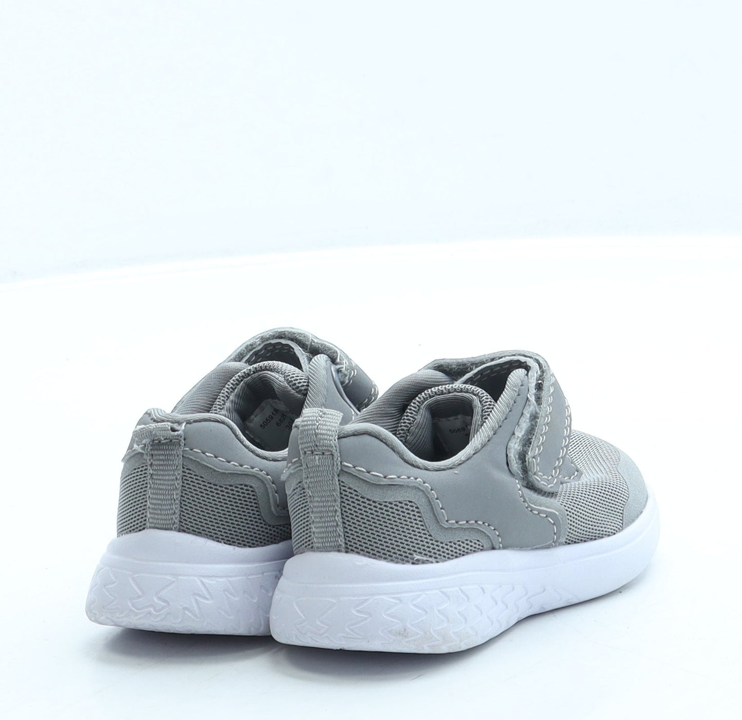 George Boys Grey Polyester Trainer UK 3 19