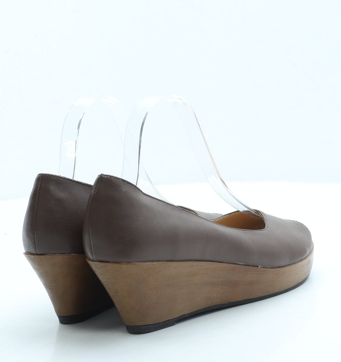 Preworn Womens Brown Leather Court Heel UK 5