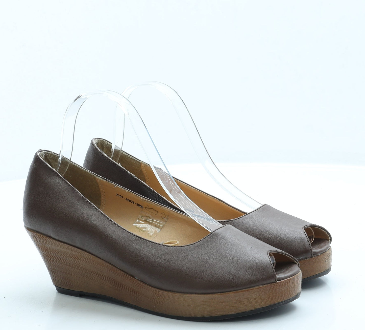 Preworn Womens Brown Leather Court Heel UK 5