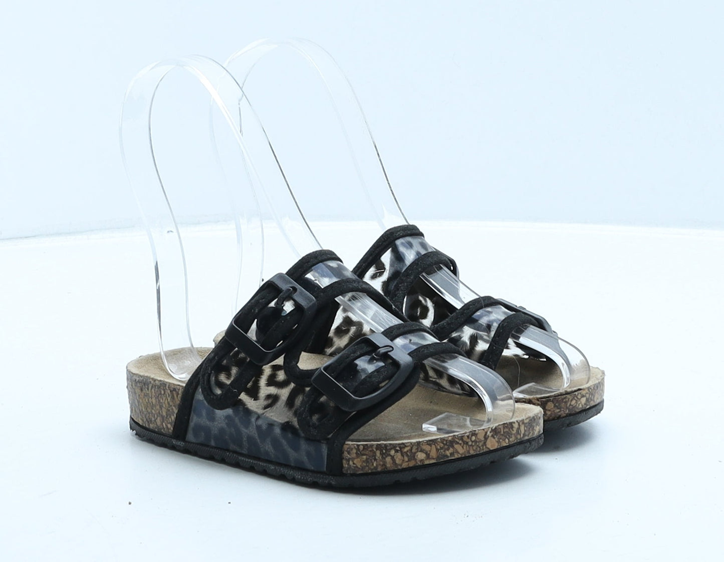 TU Girls Beige Animal Print Synthetic Slider Slipper UK 10