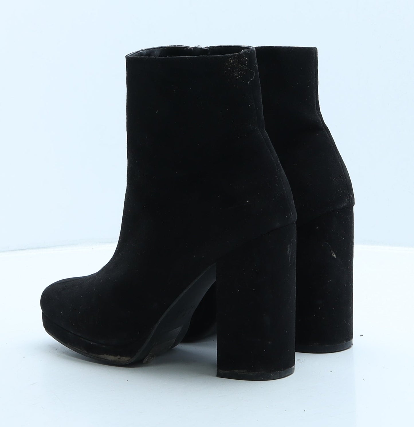 Primark Womens Black Suede Bootie Boot UK 3 36