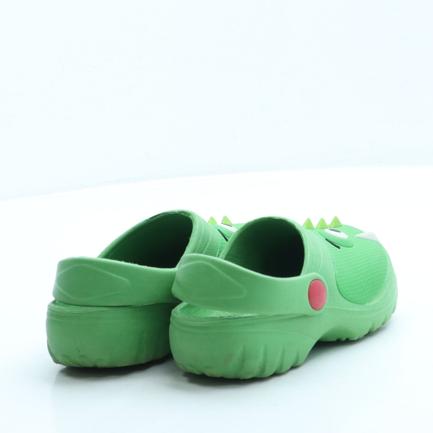 Preworn Boys Green Rubber Clog Casual UK 7 - Dinosaur
