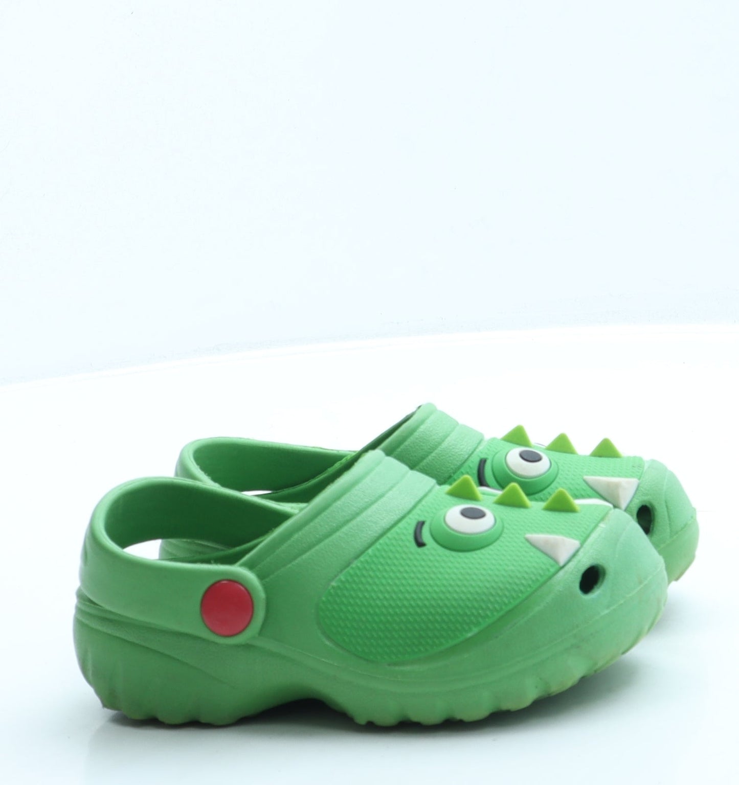 Preworn Boys Green Rubber Clog Casual UK 7 - Dinosaur