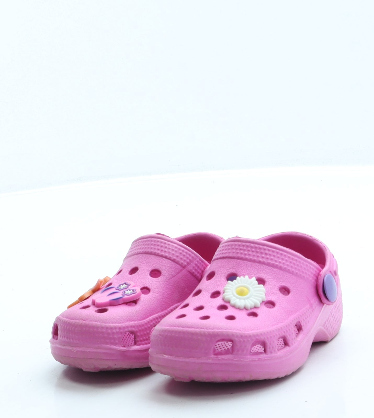 Preworn Girls Pink Rubber Clog Sandal UK 3.5 20