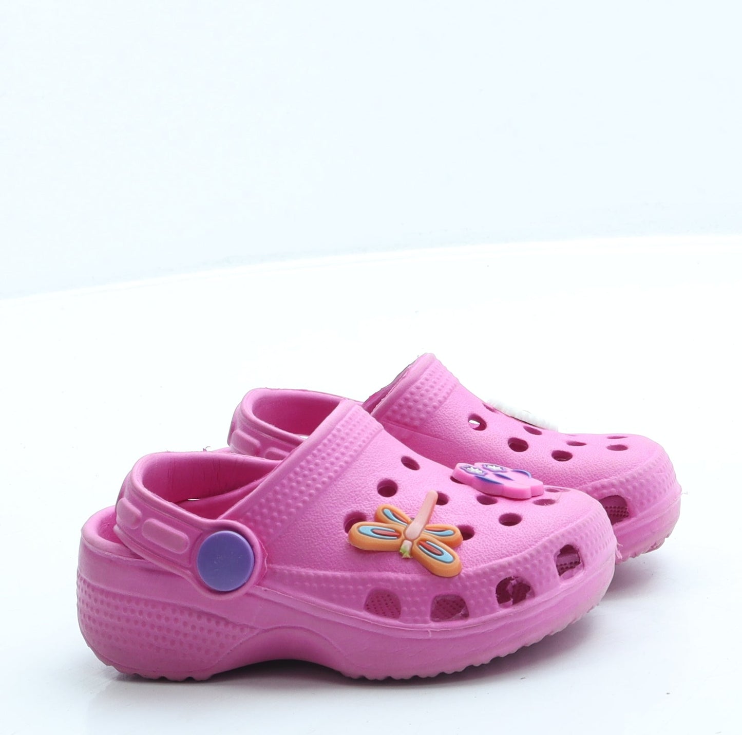 Preworn Girls Pink Rubber Clog Sandal UK 3.5 20