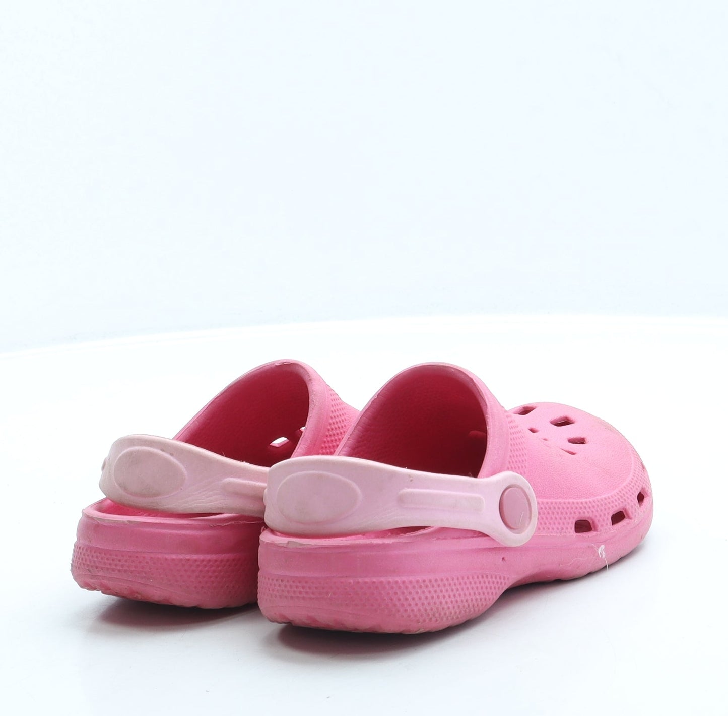 Preworn Girls Pink Rubber Slip On Sandal UK 8 26