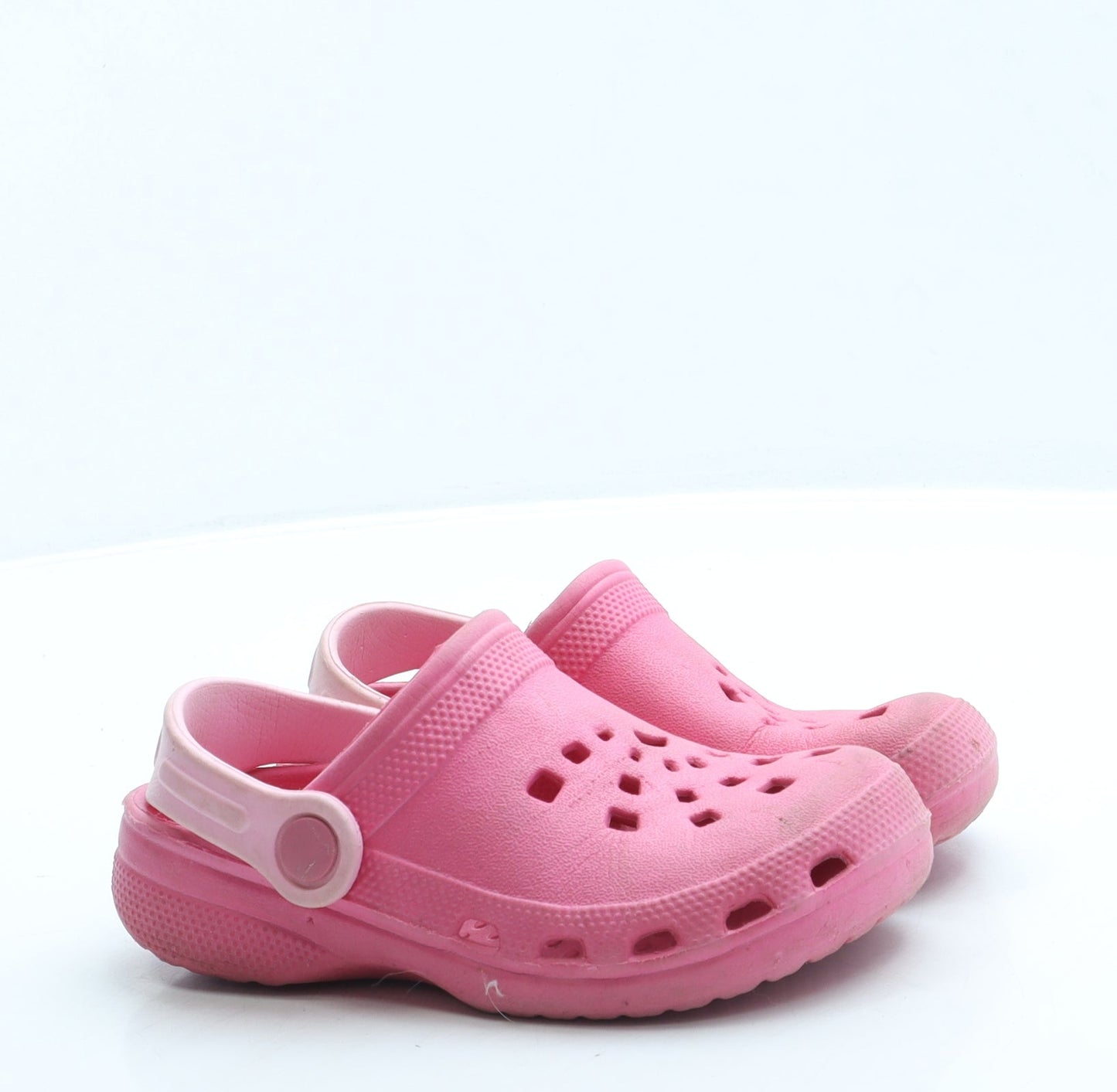 Preworn Girls Pink Rubber Slip On Sandal UK 8 26