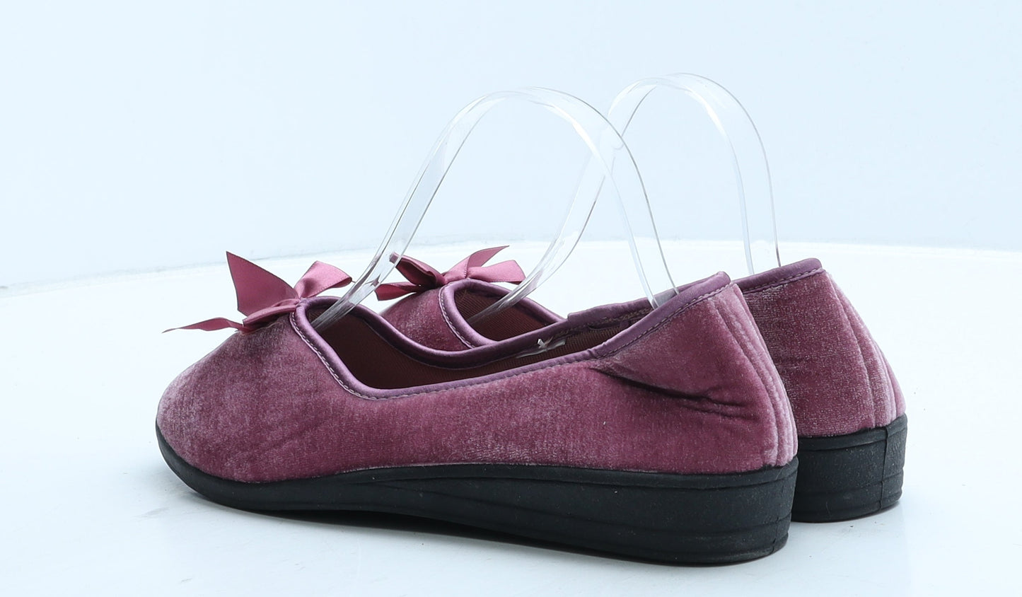 Preworn Womens Pink Suede Loafer Slipper UK - House Slippers