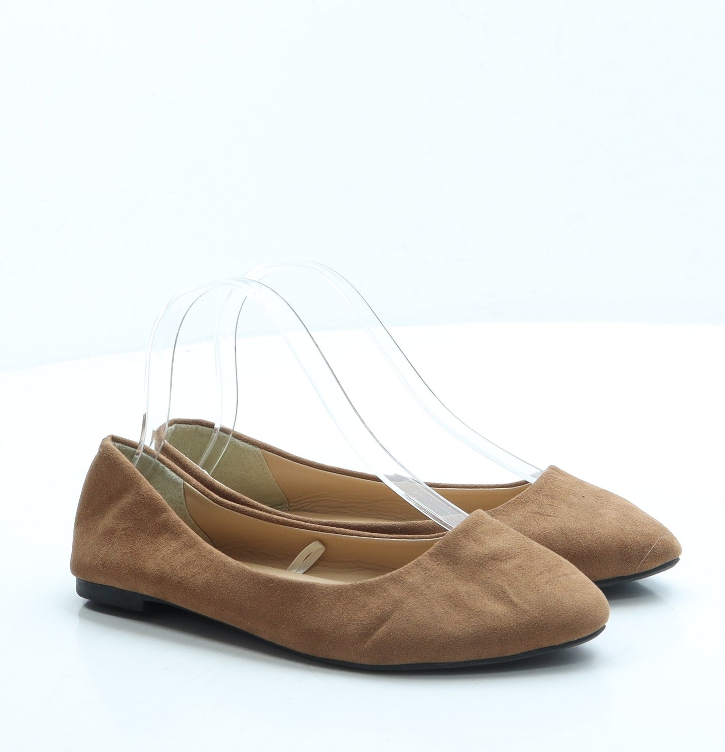 Pep&Co Womens Brown Suede Slip On Flat UK 4 37