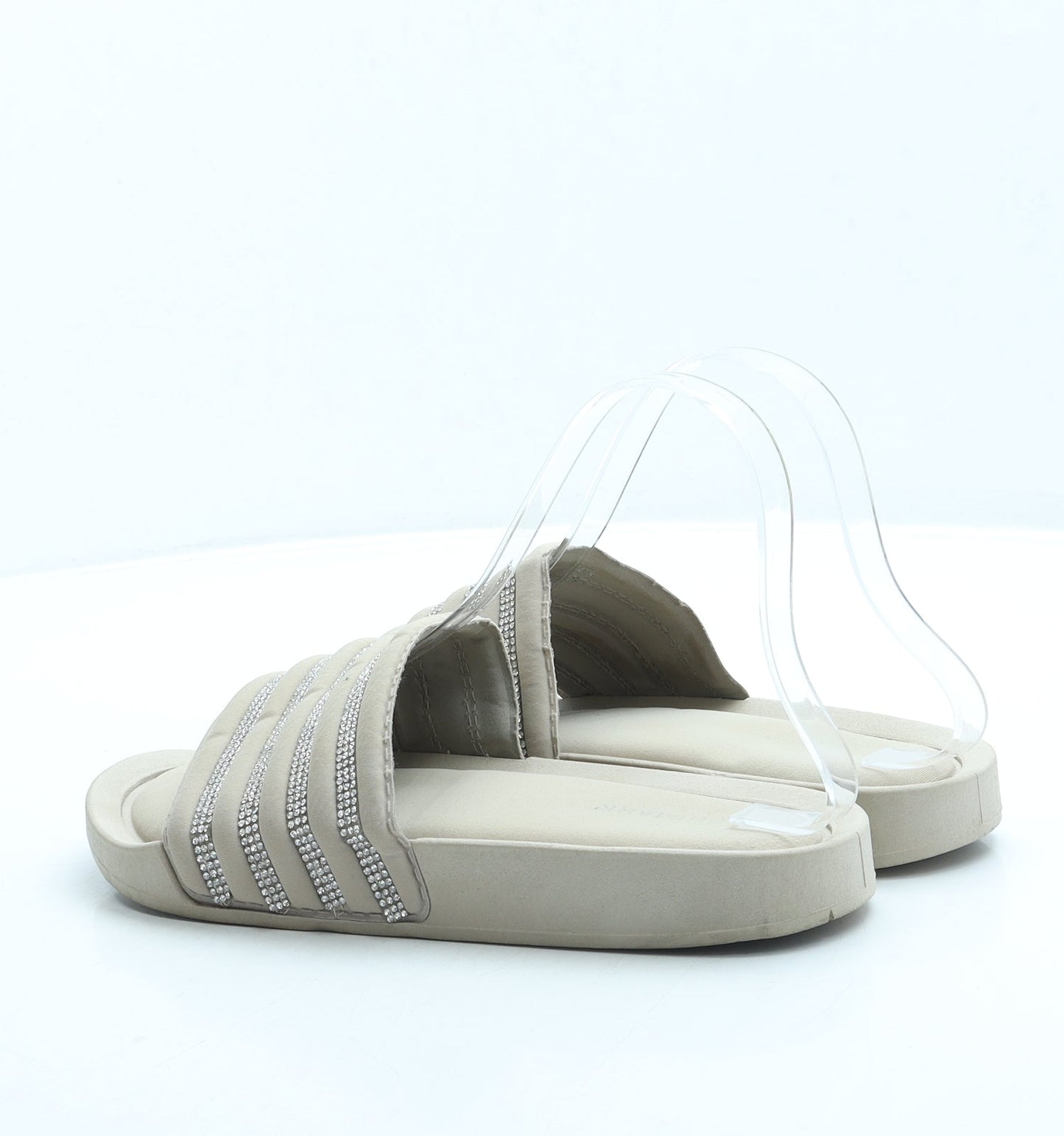 Primark Womens Beige Polyester Slip On Sandal UK 5 38 US 7