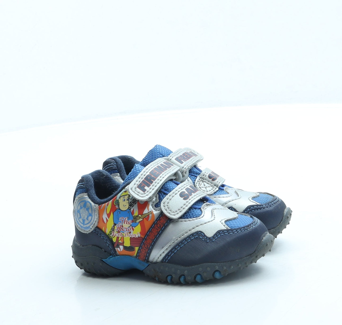 Preworn Boys Blue Polyester Trainer UK 4 - Fireman Sam