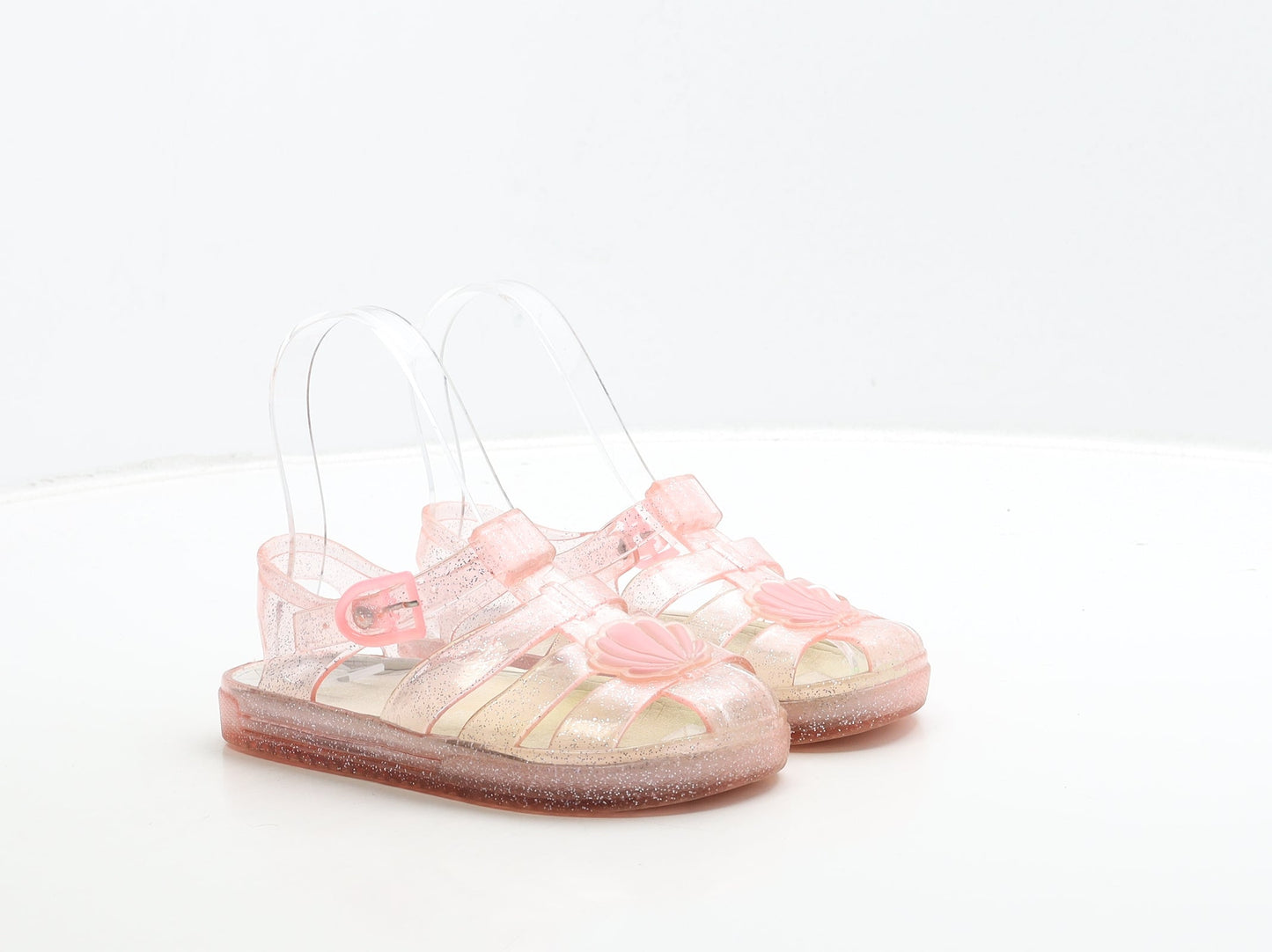 Primark Girls Pink Rubber Fisherman Sandal UK 12 31 - Seashell Detail