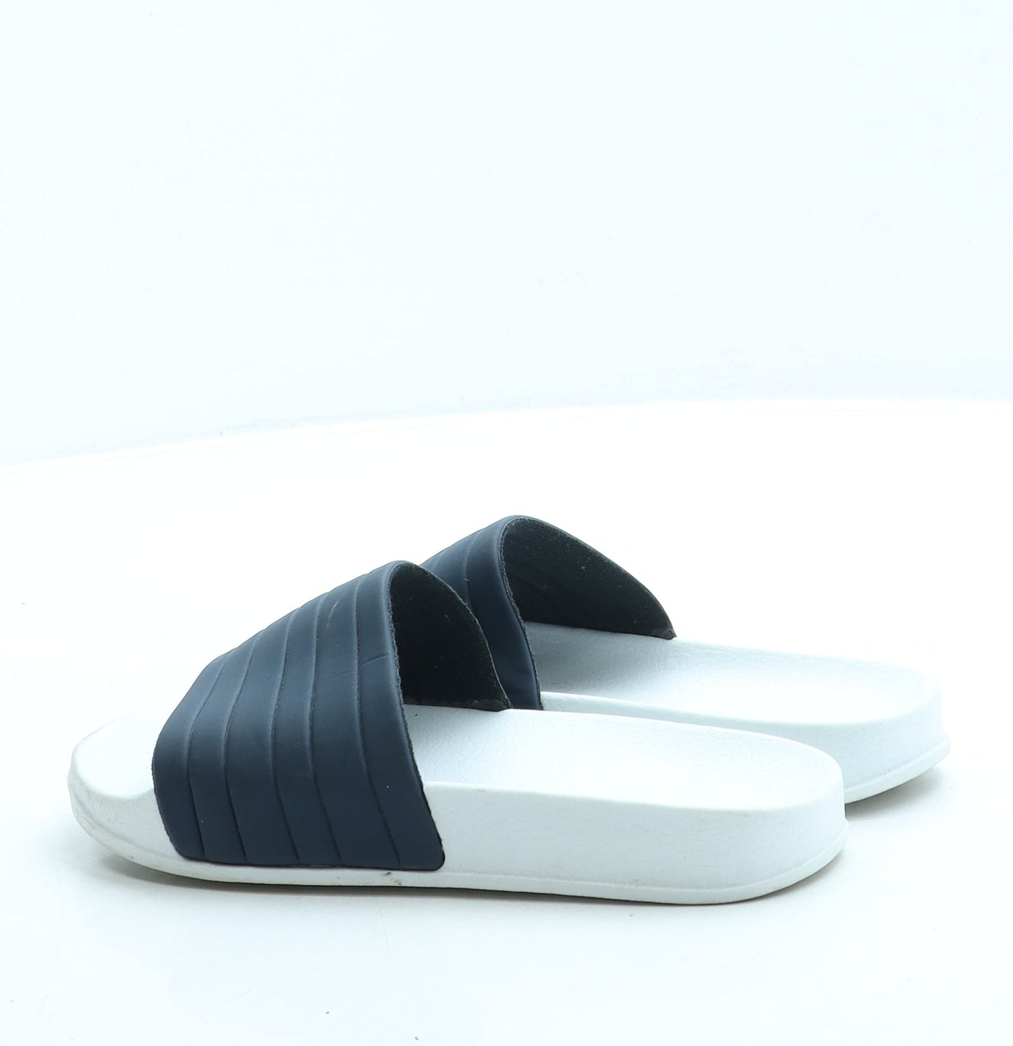 Preworn Boys Blue Rubber Slider Sandal UK 12