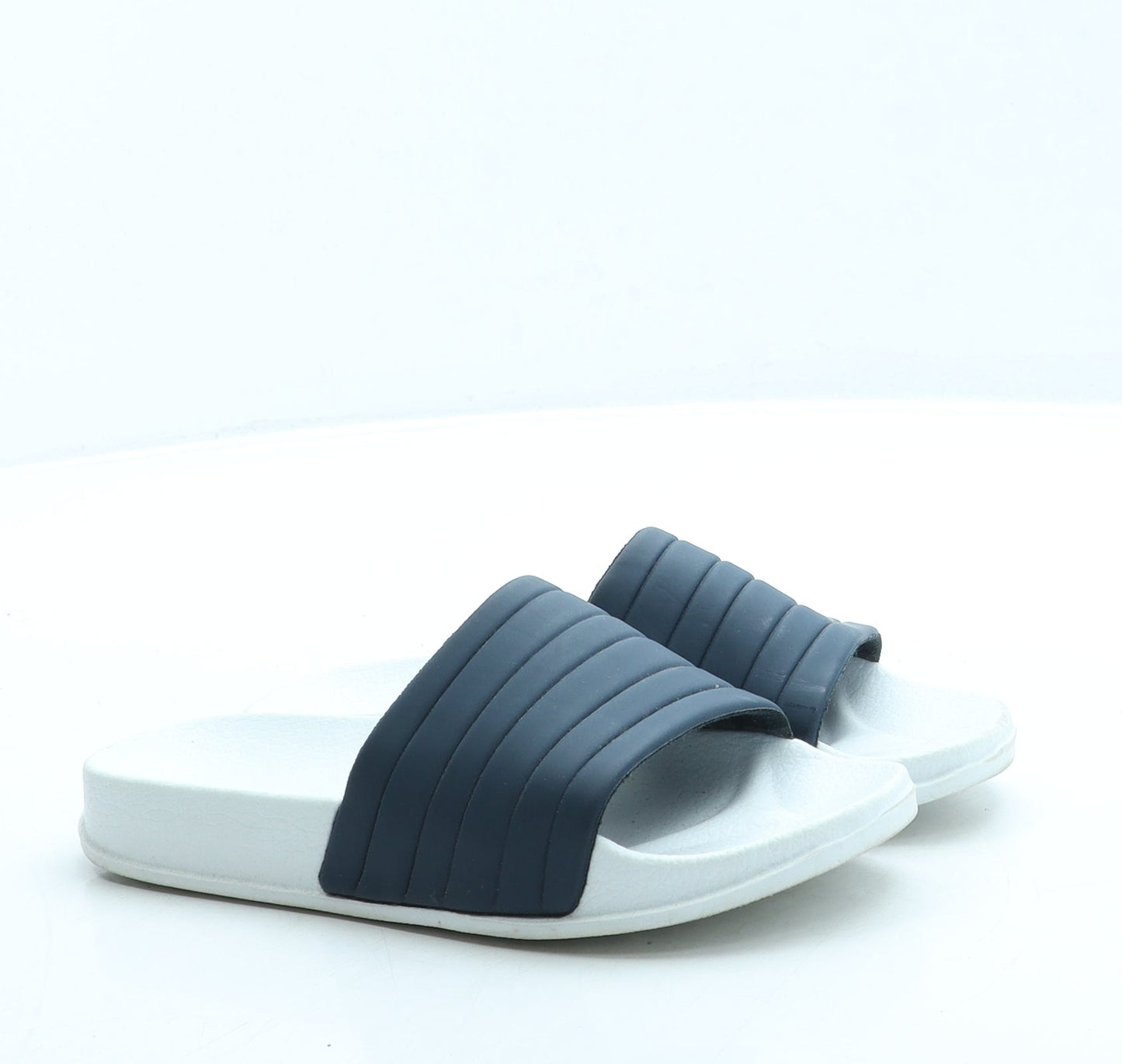 Preworn Boys Blue Rubber Slider Sandal UK 12