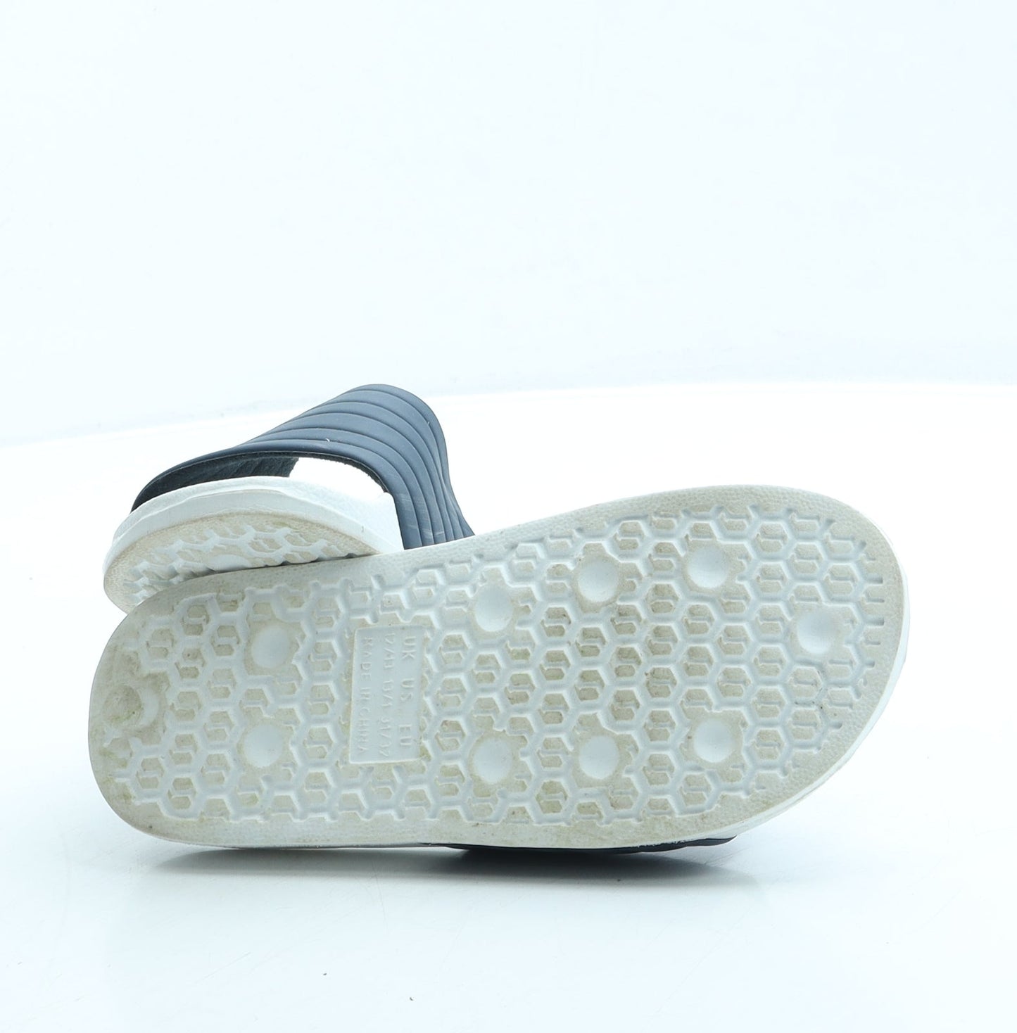 Preworn Boys Blue Rubber Slider Sandal UK 12