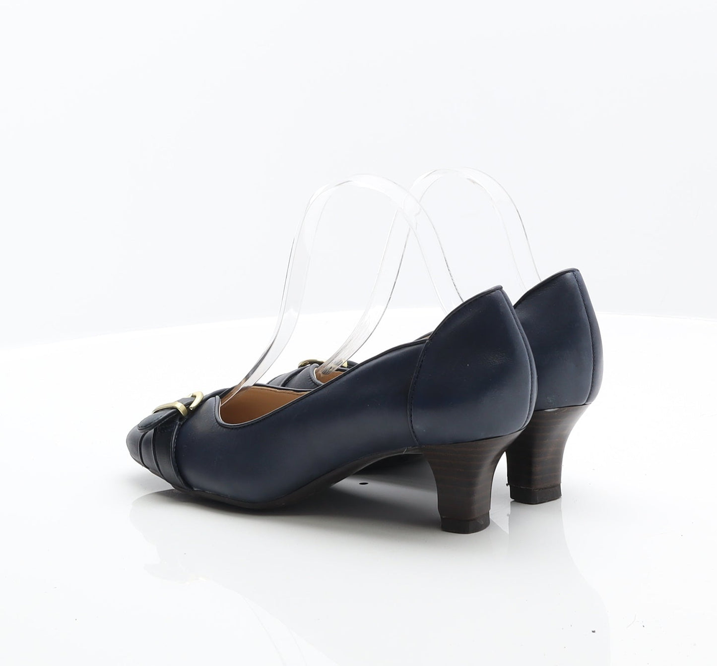 Preworn Womens Blue Leather Court Heel UK 4