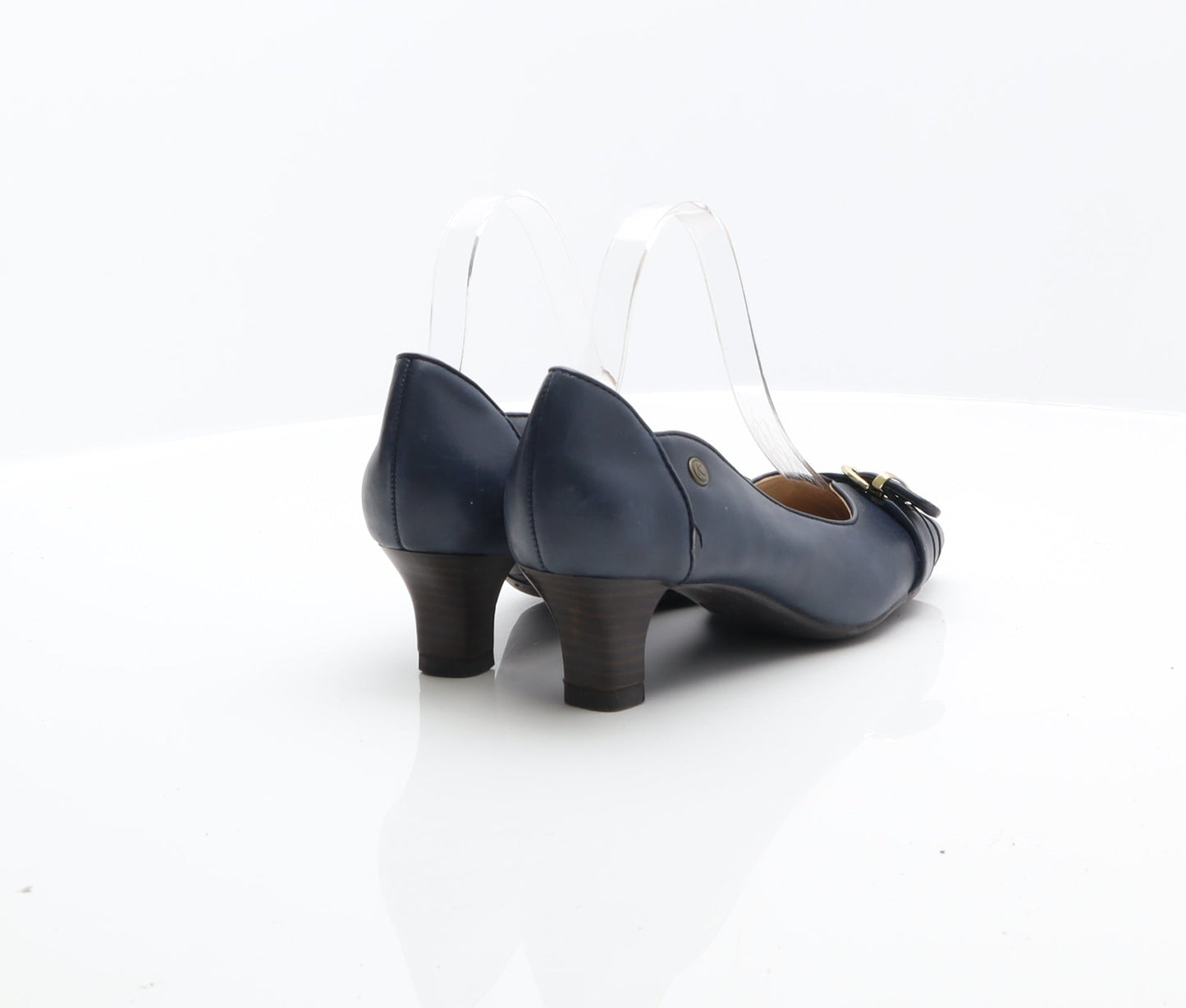 Preworn Womens Blue Leather Court Heel UK 4