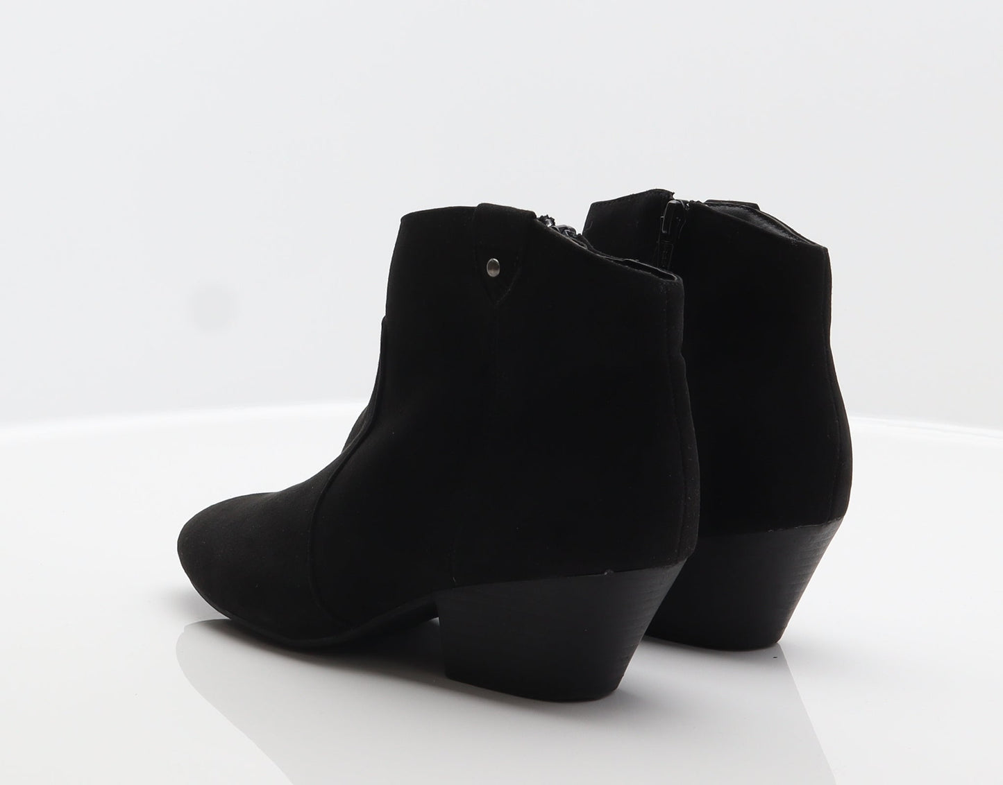 George Womens Black Polyester Bootie Boot UK 4 37