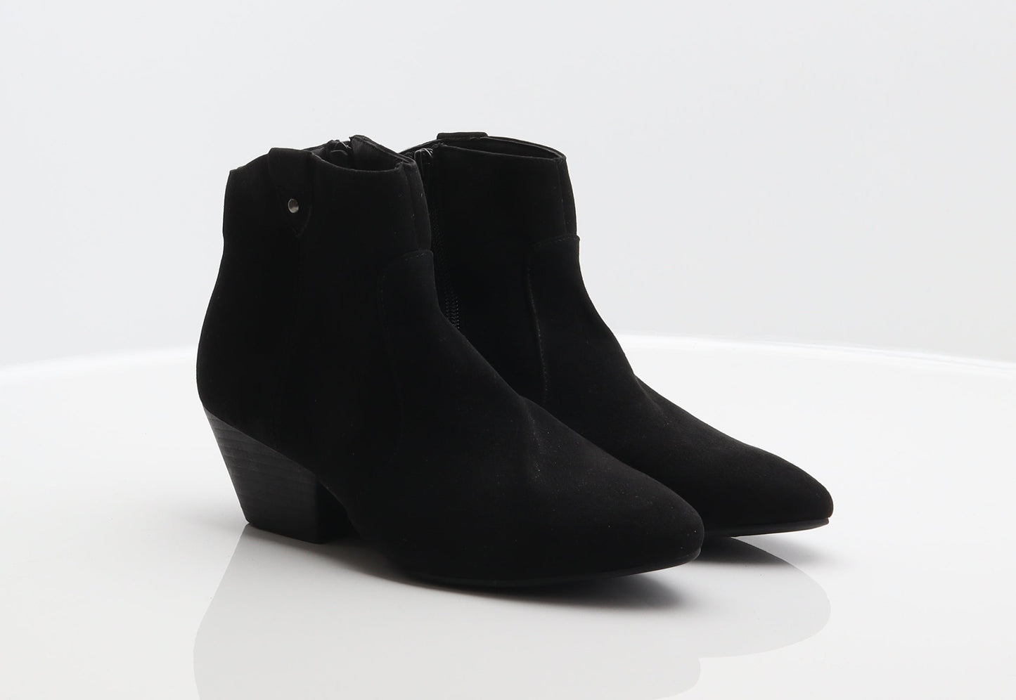 George Womens Black Polyester Bootie Boot UK 4 37